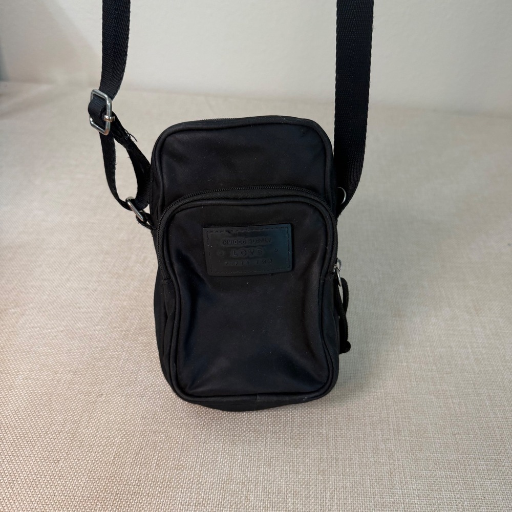H&M Divided Supply Black Crossbody Bag Mini Messenger Pouch Travel Festival